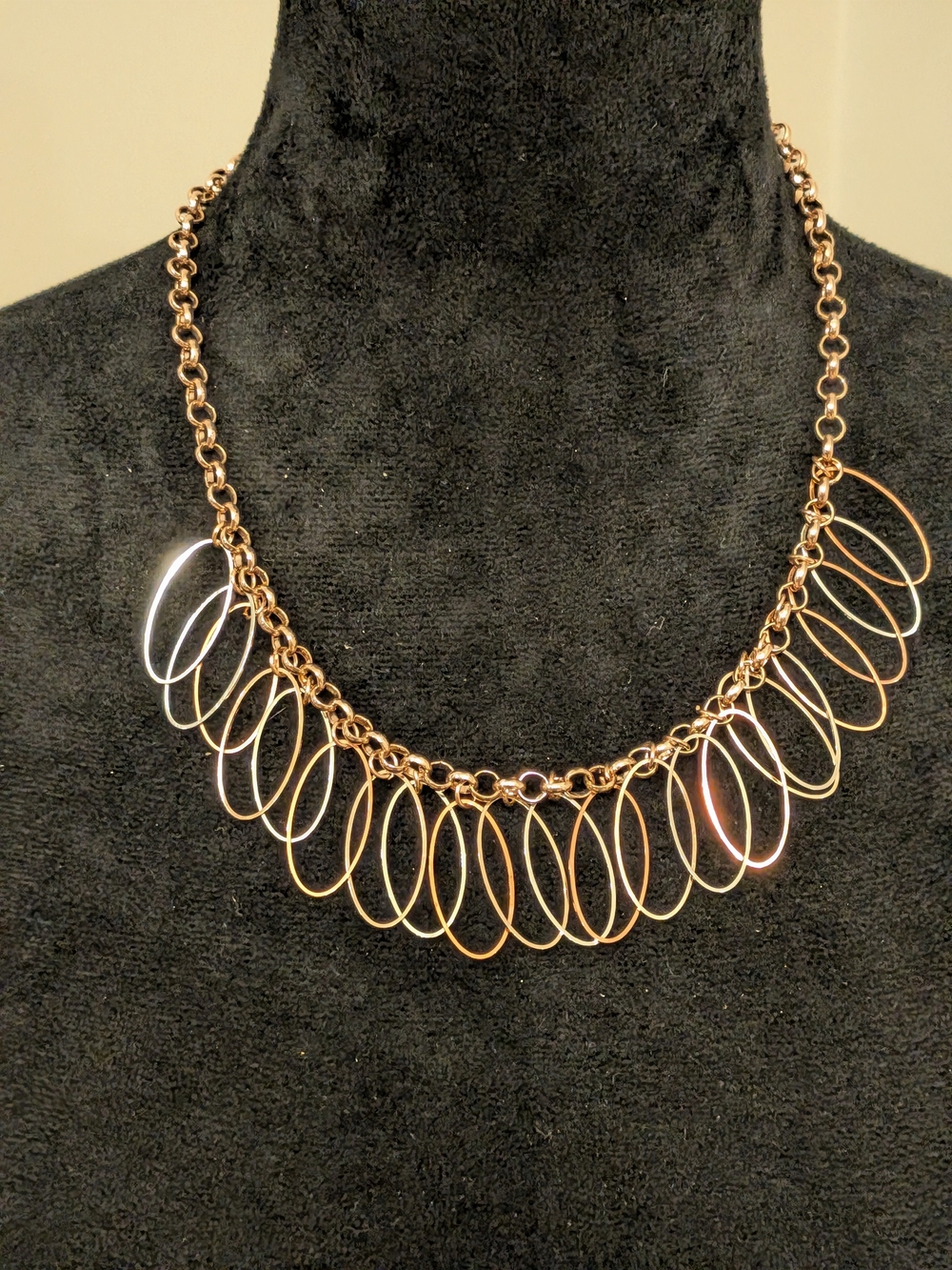 B#2: Gold-Tone Loop Chain Statement Necklace 11" - Women Jewelry